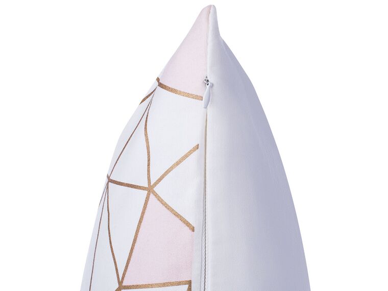 Set Di 2 Cuscini Decorativi Per Neonata, Stella Bianca Pelosa Con Faccina Ricamata E Soffice Rosa, Per Culla