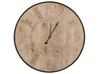 Nástěnné hodiny ø 60 cm světlé dřevo DOLE_825303