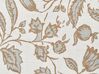 Conjunto de 2 cojines de algodón blanco y gris motivo floral 45 x 45 cm LIVISTONA_892902