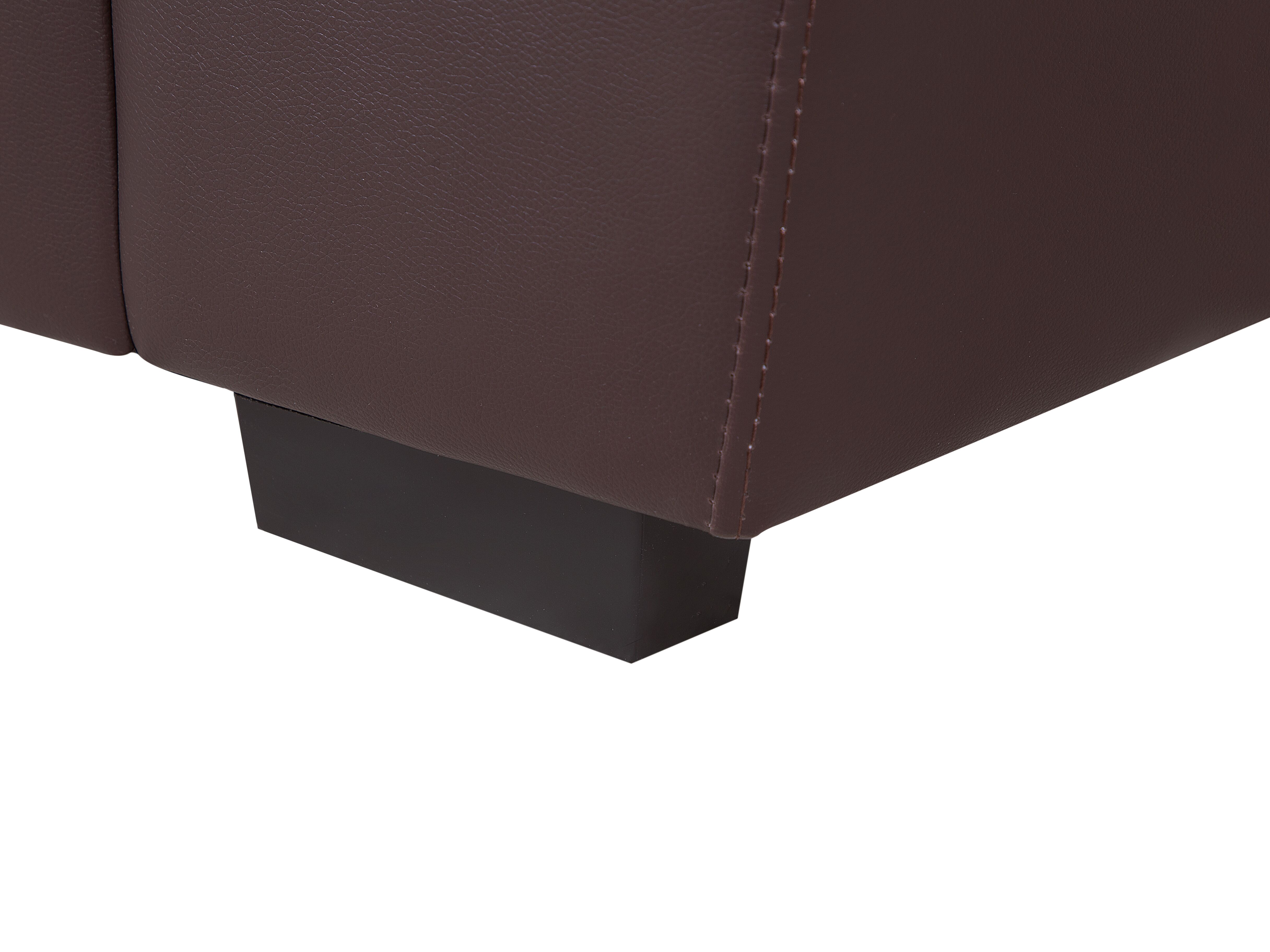 Sofa 2-osobowa ekoskóra brązowa VOGAR