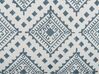 Kudde orientaliskt mönster 45 x 45 cm blå och vit CORDATA_838573