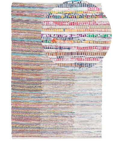 Tappeto multicolore in cotone 160 x 230 cm MERSIN