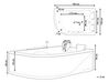 Left Hand Whirlpool Corner Bath with LED 1800 x 1200 mm White CALAMA_780994