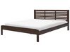 Łóżko drewniane 180 x 200 cm ciemne CARNAC_677899