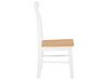 Zestaw do jadalni stół i 4 krzesła drewniany jasny z białym HOUSTON_700682