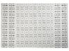 Gulvtæppe hvid/grå polyester 200 x 300 cm SIBI_883779