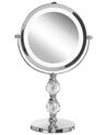 Sminkspegel med LED ø 18 cm silver CLAIRA_813658