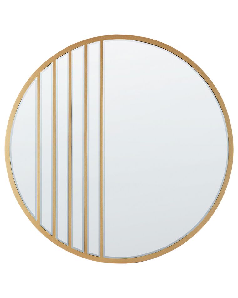 Okrągłe lustro ścienne ⌀ 80 cm złote COUST_915506
