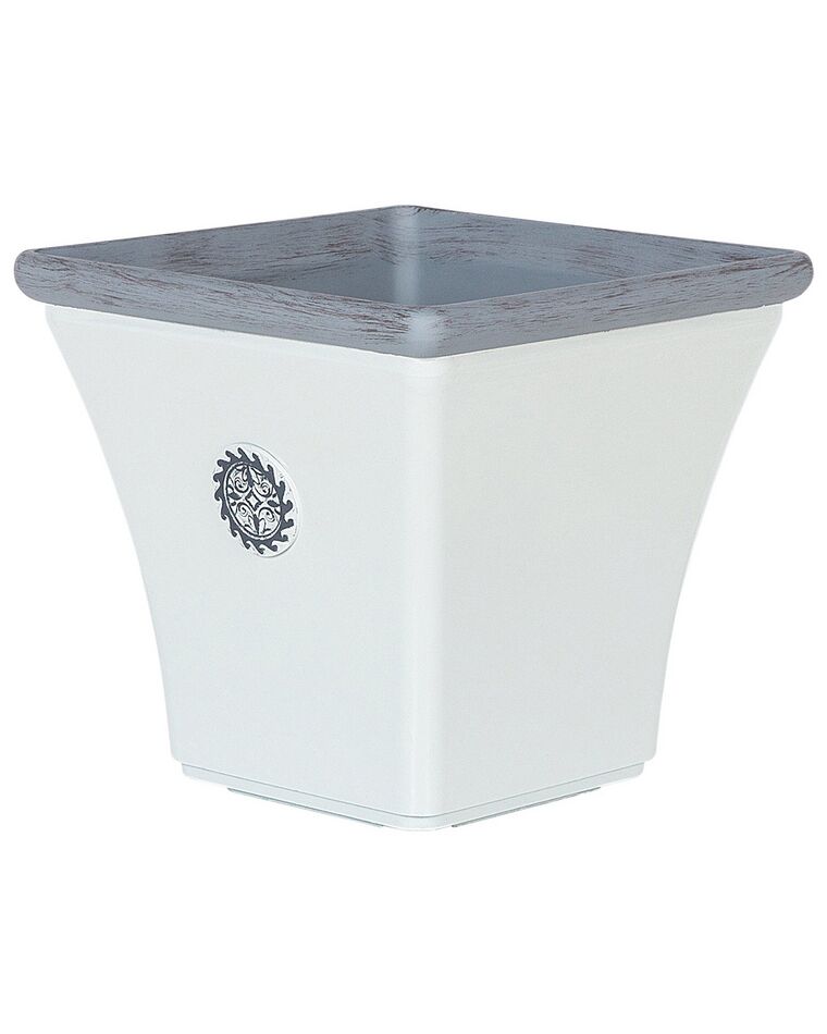 Prosperplast Vaso Rotondo Nitly Con Vasca Splofy Bowl – In Plastica Bianca, Diametro 23,9 Cm, Altezza 16,1 Cm, Con Riserva D'Acqua - 3