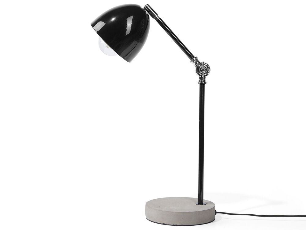 Metal Table Lamp Black Chanza Beliani De