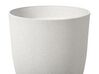 Set di 2 vasi bianco crema 35 x 35 x 42 cm CROTON_841646