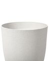 Conjunto de 2 vasos em pedra branca creme 35 x 35 x 42 cm CROTON_841646