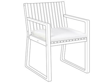 Cuscino per sedia bianco 46 x 46 x 5 cm SASSARI