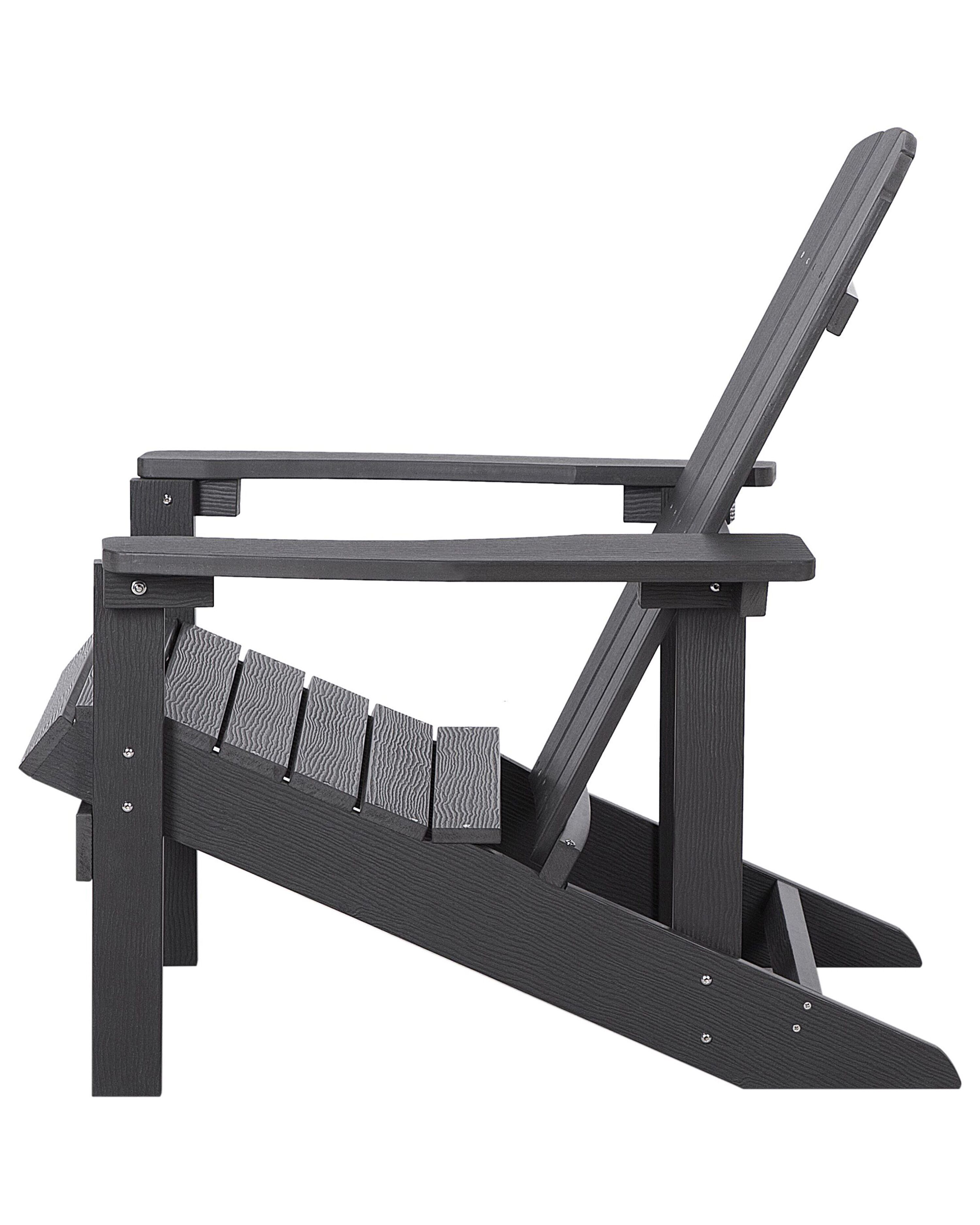 Garden Chair Dark Grey ADIRONDACK Beliani.co.uk