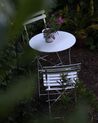Salon de jardin bistrot table et 2 chaises en acier blanc FIORI_872880