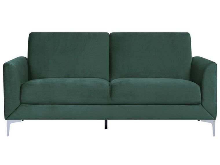 3-istuttava sohva samettinen vihreä FENES_730354