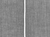 Lot de 2 coussins décoratifs rayés 50 x 50 cm en lin gris et blanc MILAS_904800