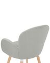Conjunto de 2 sillas de comedor de poliéster gris claro/madera clara BROOKVILLE_731289