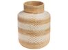 Dekoratívna ratanová váza 36 cm biela/béžová RENUN_849560