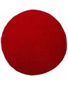 Dywan shaggy okrągły ⌀ 140 cm czerwony DEMRE_738116