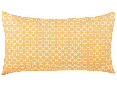 Cuscino da esterno giallo con motivo geometrico 40 x 70 cm ASTAKOS