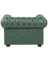Faux Leather Armchair Green CHESTERFIELD_696548