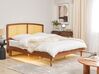 EU Super King Size Bed with LED Light Wood VARZY_899922