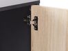Sideboard heller Holzfarbton / schwarz 117 cm 2 Türen offenes Ablagefach ZEHNA_885502