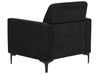Ensemble canapés et fauteuil en tissu noir 6 places FENES_897850