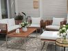 4 Seater Acacia Wood Garden Sofa Set White BERMUDA_803312