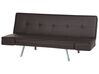Sofa Bed Brown Faux Leather BRISTOL_905061