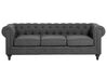Conjunto de sofás 4 lugares em tecido cinzento CHESTERFIELD_797177