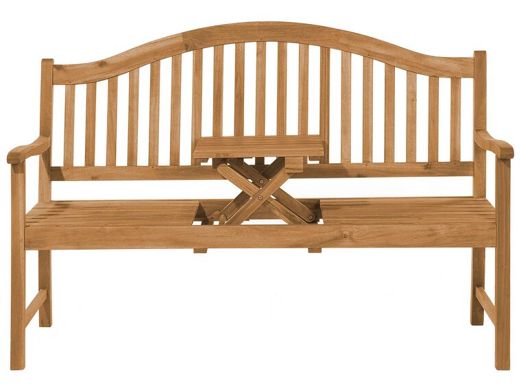 Panchina da giardino 2 posti in legno con tavolino HILO_457714