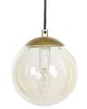 Lampe suspension en verre doré NOEL_884321
