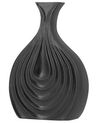 Dekoratívna kameninová váza 25 cm čierna THAPSUS_734339