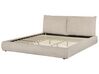 Bed corduroy taupe 180 x 200 cm VINAY_879902