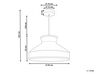Lampe suspension en rotin rose et naturel BATALI_836960