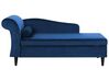 Chaise longue de terciopelo azul oscuro izquierdo LUIRO_729345