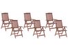 Gartenmöbel Set mit Sonnenschirm (12 Optionen) Akazienholz dunkelbraun 6-Sitzer TOSCANA_858458