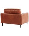 Faux Leather Armchair Golden Brown SAVALEN_779210