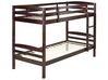 Dřevěná patrová postel 90 x 200 cm tmavé dřevo REGAT_877073
