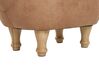 Faux Leather Animal Stool Sand Beige HORSE_783189