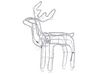 Outdoor LED Decoration Animated Reindeer 94 cm White INNNES_880690