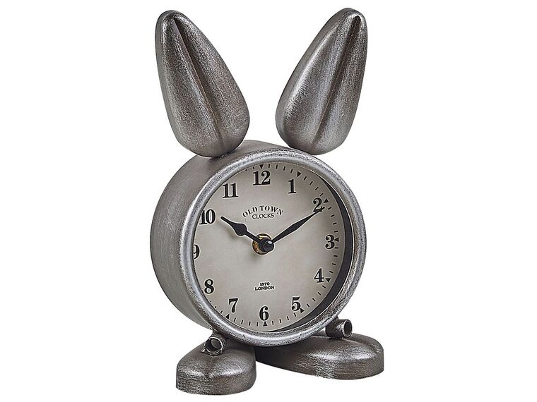 Iron Table Clock Bunny Silver THUSIS_784847