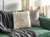 Set of 2 Cotton Macrame Cushions with Tassels 45 x 45 cm Beige KALAM_904683