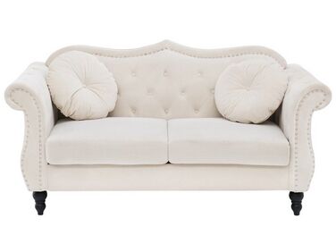 2-istuttava sohva samettinen beige SKIEN
