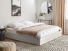 Čalúnená posteľ s úložným priestorom 180 x 200 cm svetlosivá DINAN_903736
