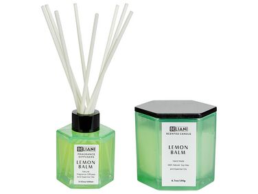 Soy Wax Candle and Reed Diffuser Scented Set Lemon Balm CLASSY TINT