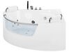 Fehér whirlpool masszázskád LED világítással 201 x 150 cm MANGLE_786425