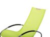 Chaise longue à bascule vert citron CAMPO_751519